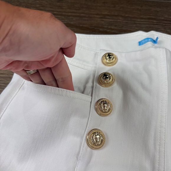 J. McLaughlin Hastings Jeans White Sz 12 NWT Sailor High Waist Summer Denim - Picture 7 of 16